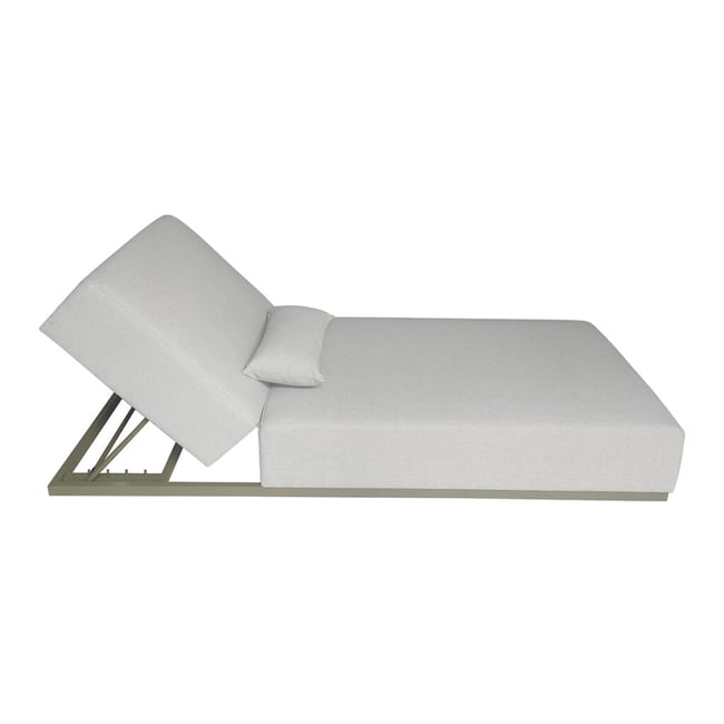 Transat inclinable 216cm en aluminium Kaki clair CAVALLO kaki clair <span itemprop=