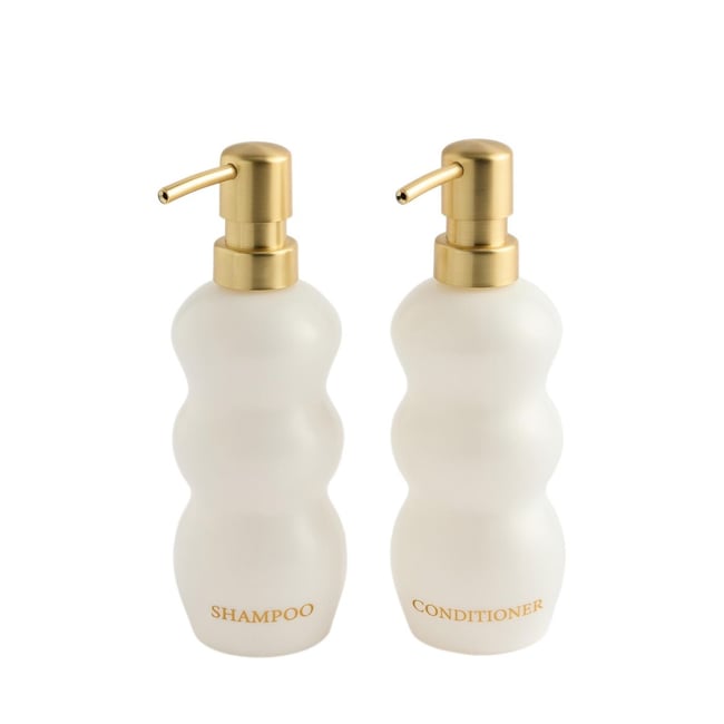 Flacon distributeur réutilisable, lot de 2 Couleur blanc <span itemprop=