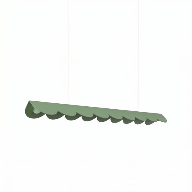 Suspension Aluminium Sauge LED 1 Biscuit Couleur sauge <span itemprop=