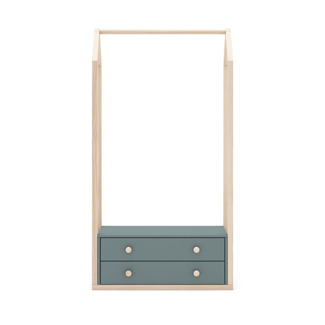 Penderie 2 Tiroirs L80 cm - Esteban Couleur vert <span itemprop=