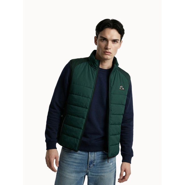 Doudoune sans manches déperlante matelassée Hybride green <span itemprop=