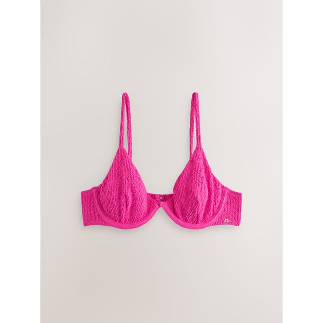 Haut de bikini à armatures non rembourré rose <span itemprop=