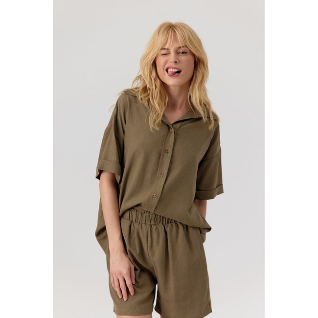 Chemise oversize à manches courtes Addison - ARTLOVE