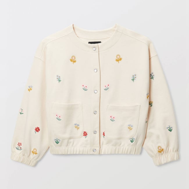 Cardigan zippé en molleton matelassé contenant du coton BIO GOTS amaretti <span itemprop=
