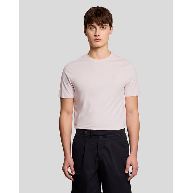 T-shirt en coton superfine rose clair <span itemprop=