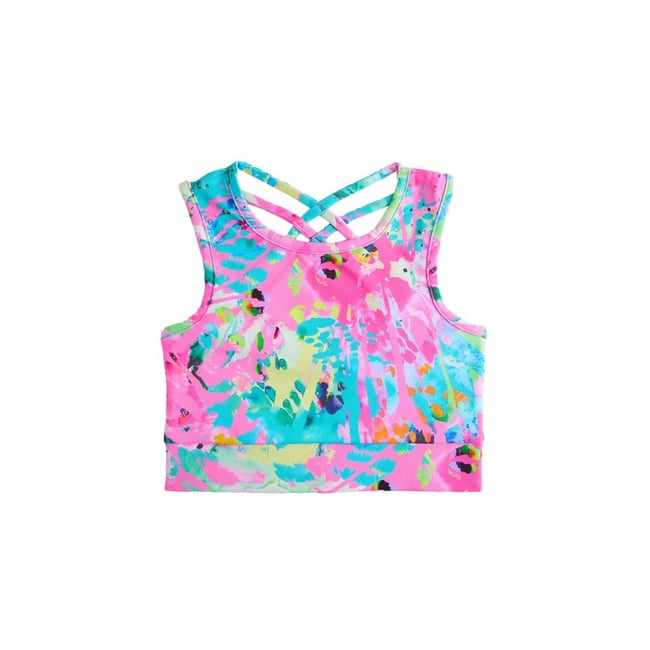 Haut de culture sports rose/multicolore animal <span itemprop=