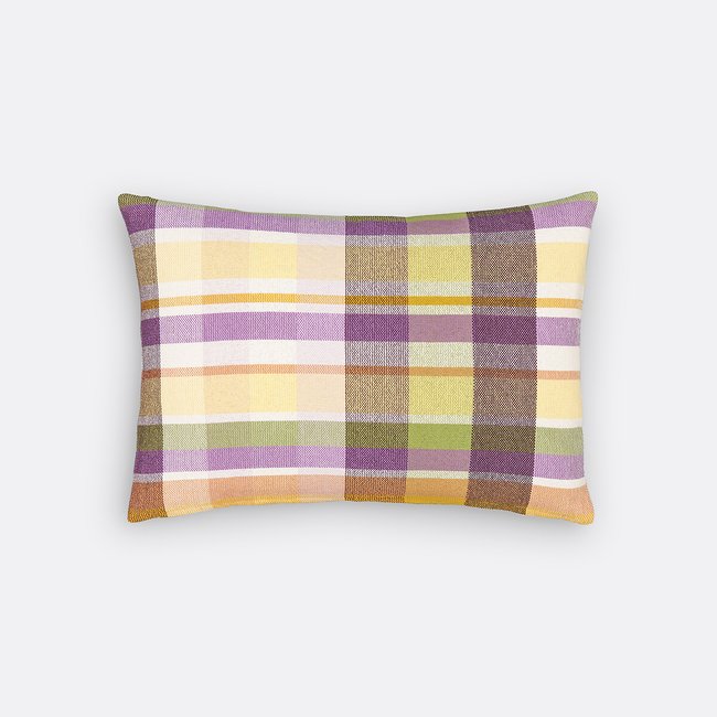 Palmilla Checked 100% Cotton Rectangular Cushion Cover, multi-coloured, LA REDOUTE INTERIEURS
