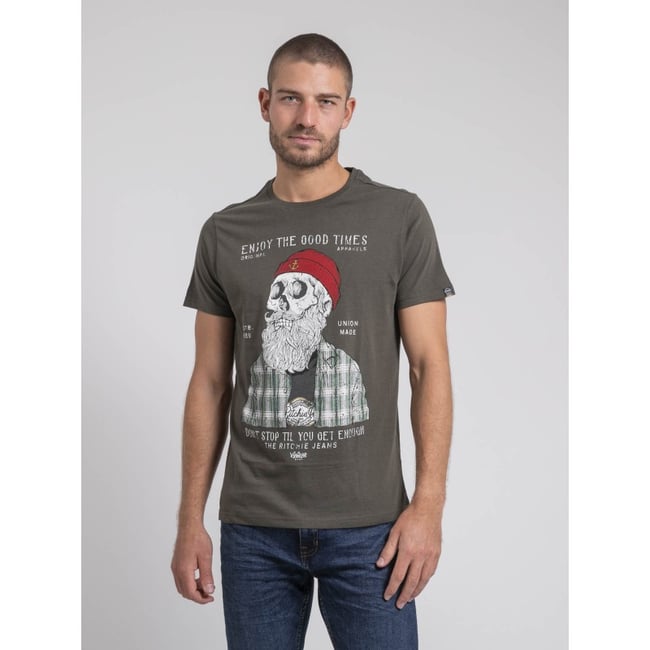 T-shirt Col Rond Pur Coton Jorustix - RITCHIE