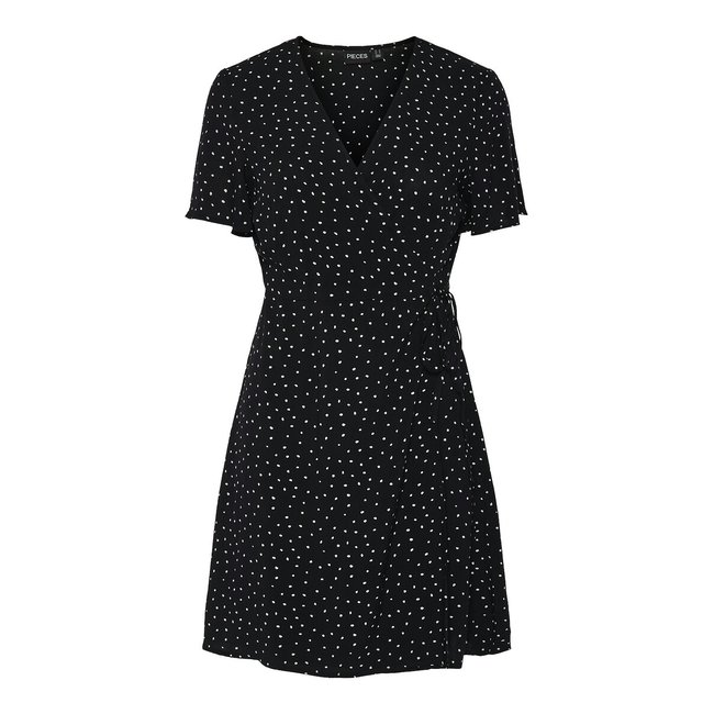 Printed V-Neck Mini Dress - PIECES