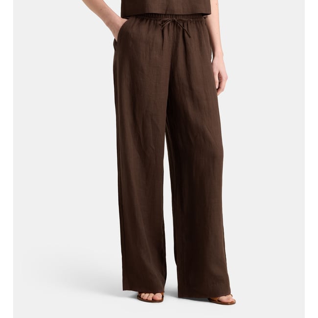 Pantalon large elios lin - GALERIES LAFAYETTE