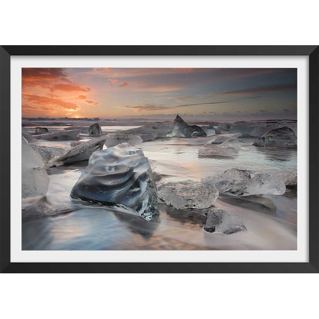 Affiche paysage Lagon glace - HEXOA