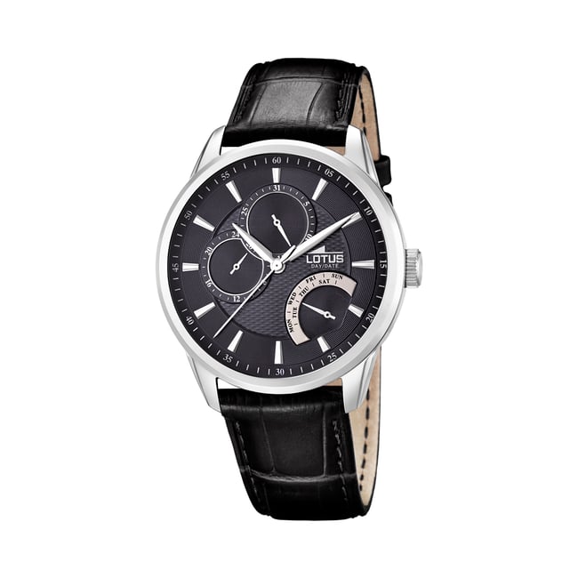 Montre Analogique  MULTIFONCTIONS argenté noir noir <span itemprop=