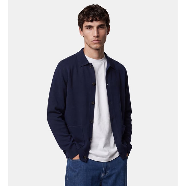 Gilet droit tilano laine bleu marine <span itemprop=