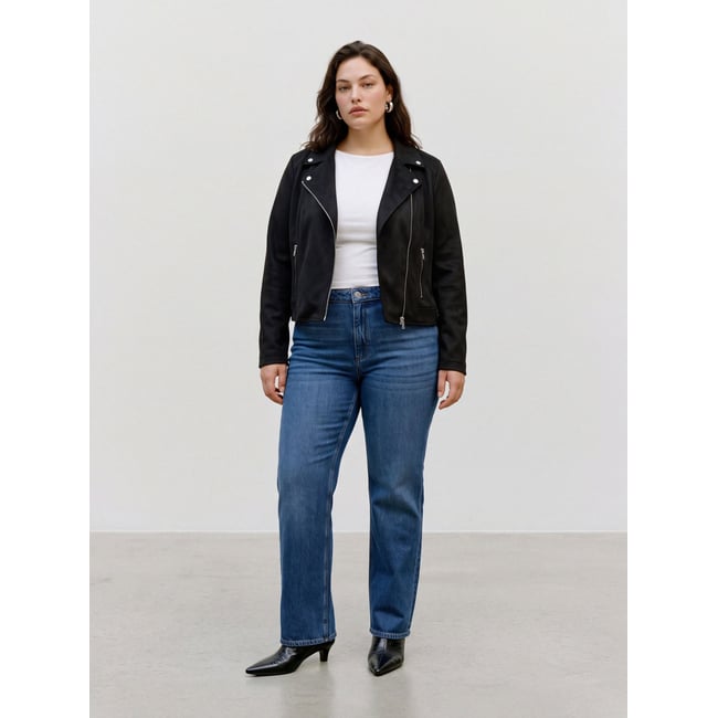 Veste En Similicuir black 1 <span itemprop=