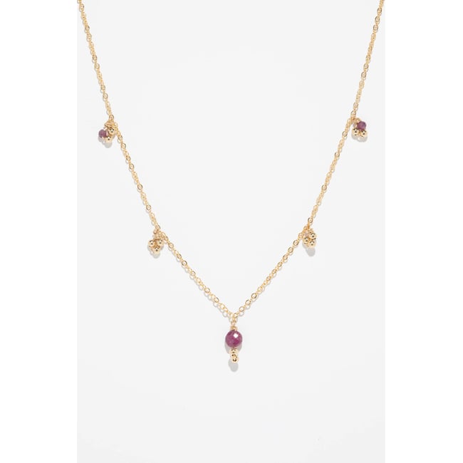 Collier Gaia - Rubis rubis <span itemprop=
