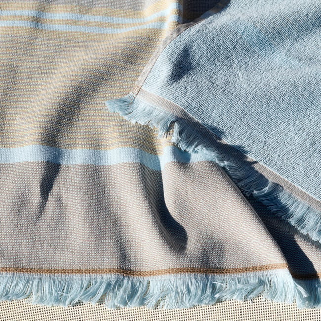 Fouta Azura - Double face 100% coton 300g/m² blanc <span itemprop=