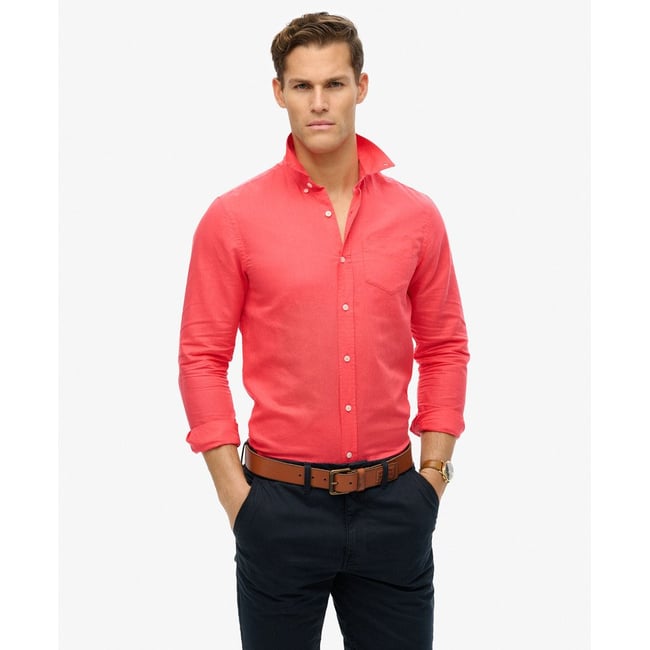 Chemise en coton-lin coupe décontractée - SUPERDRY