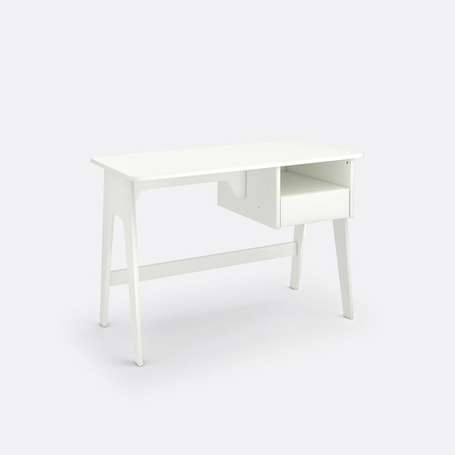 Bureau style rétro vintage, Adil Couleur blanc <span itemprop=