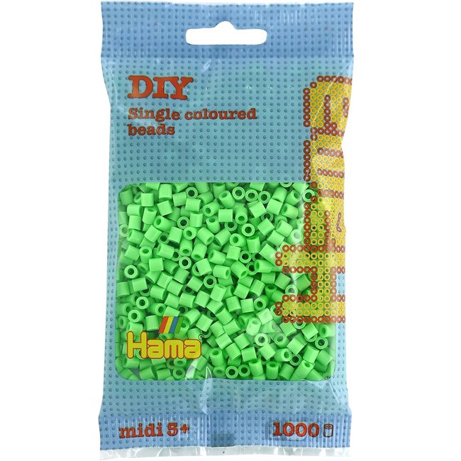 Sachet 1000 perles plastique vert <span itemprop=