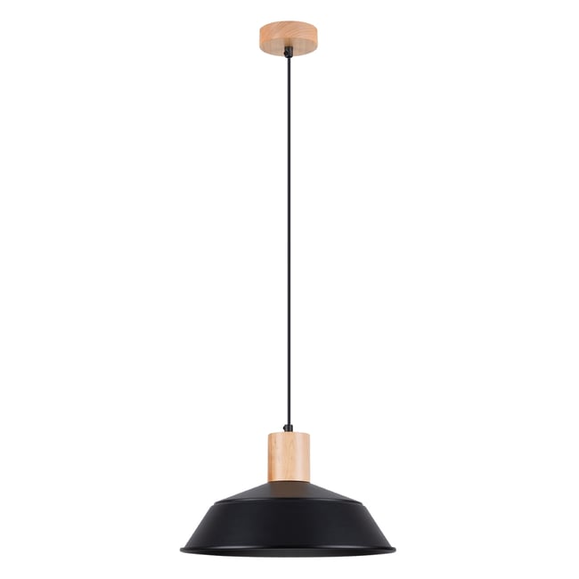 Suspension Acier Noir E27 1 Fano Couleur noir <span itemprop=