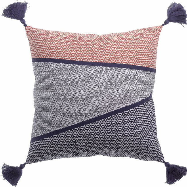 Coussin déco 40x40 cm Coton Soline violet <span itemprop=