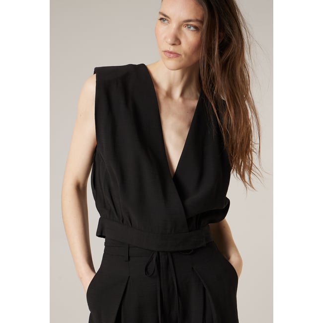 Top sans manches cache-coeur uni MELICE - DEELUXE