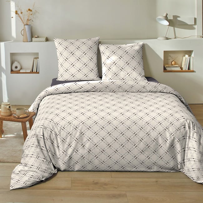 Parure de lit - Housse de couette avec taies multicolore <span itemprop=
