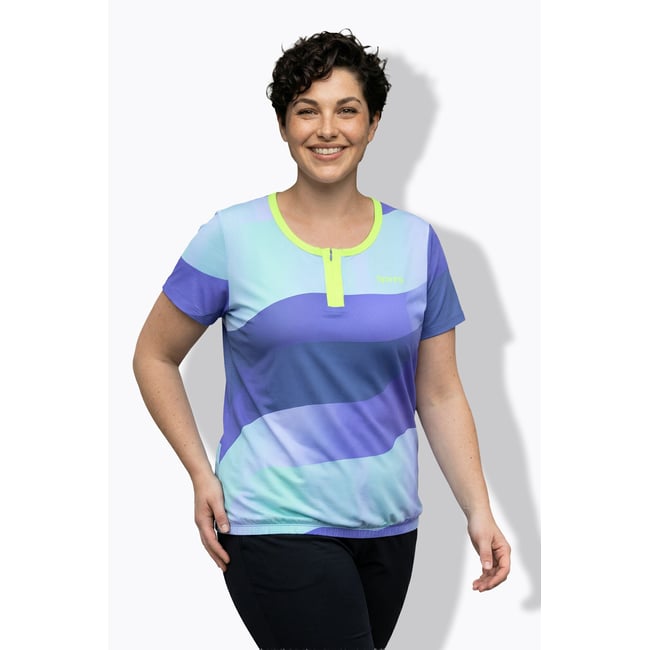 Maillot de cyclisme technique, poches violet <span itemprop=