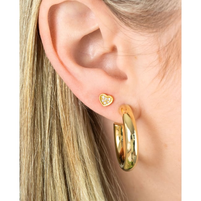 Piercing avec cœur scintillant dorado <span itemprop=
