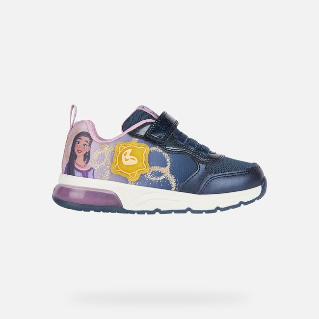 Baskets Disney  J SPACECLUB bleu marine/lilas <span itemprop=