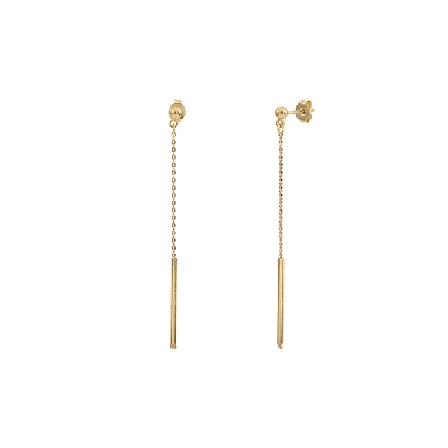 Boucles d'oreilles simples fineline doré <span itemprop=