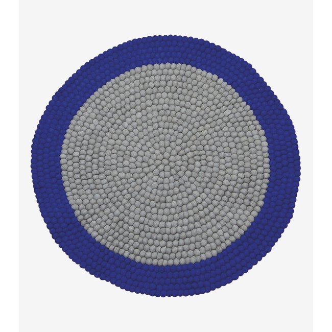Tapis boule de laine feutrée KARMA, Lilipinso Couleur bleu/gris <span itemprop=