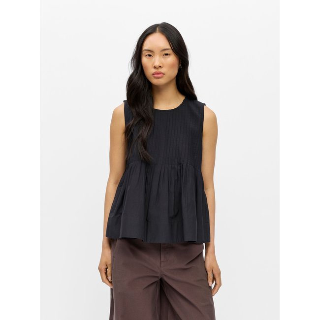 Top Plissé - Peplum noir - black1 <span itemprop=