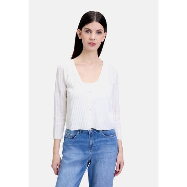 Cardigan façon t-shirt à manches 3/4 pumice stone <span itemprop=