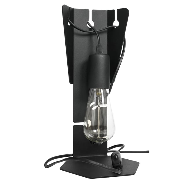Lampe à poser Acier Noir E27 1 Arby Couleur noir <span itemprop=