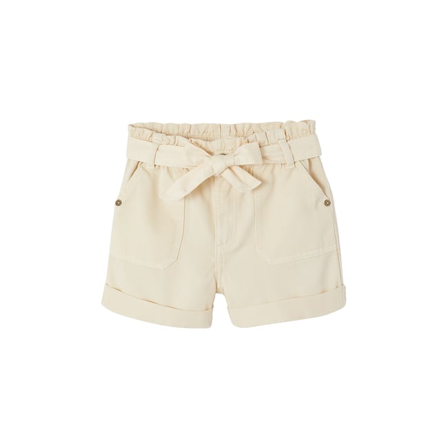 Short style paperbag écru <span itemprop=