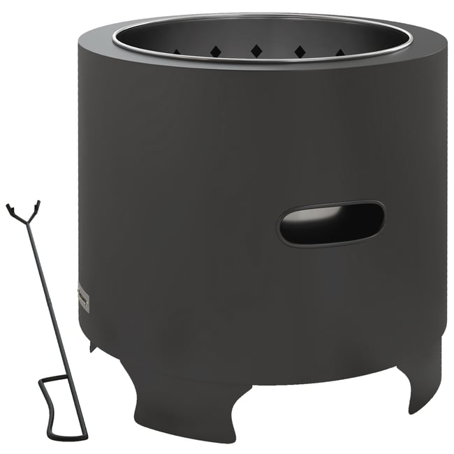 Poêle sans fumée Métal Noir noir <span itemprop=