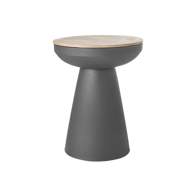 Table D'appoint Ronde Farragut En Bois Massif De Mindi - Artisanale, Design Rustique - Pour Salon Ou Salle à Manger (Marron)
