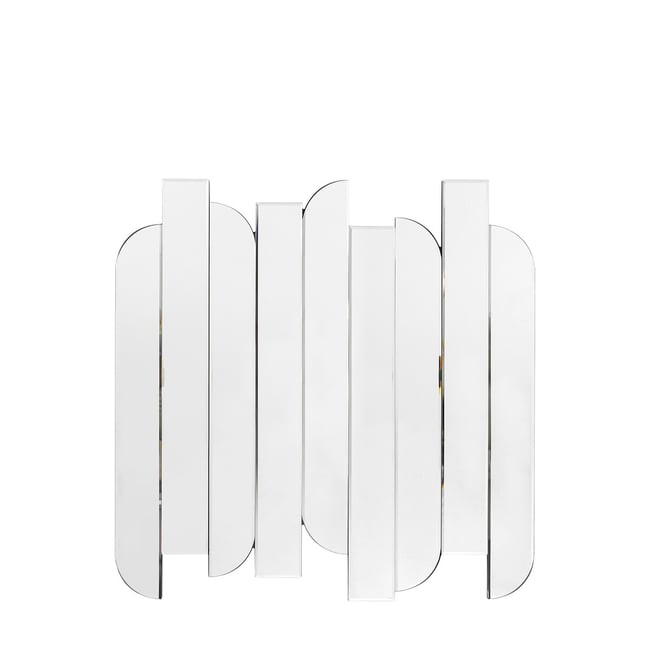 90 x 90cm Art Deco Decorative Mirror, silver-coloured, ÉDITÉ