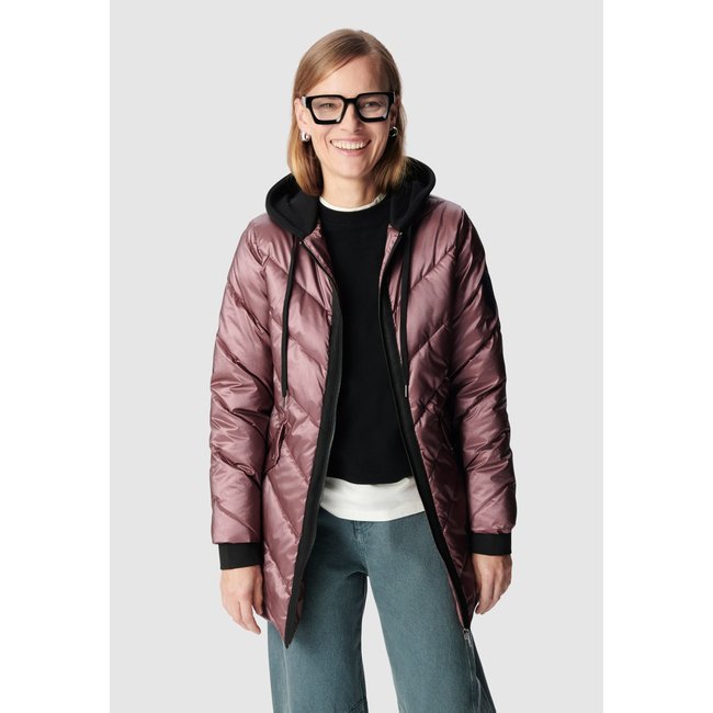 Sous-doudoune irisé capuche molleton magnum <span itemprop=