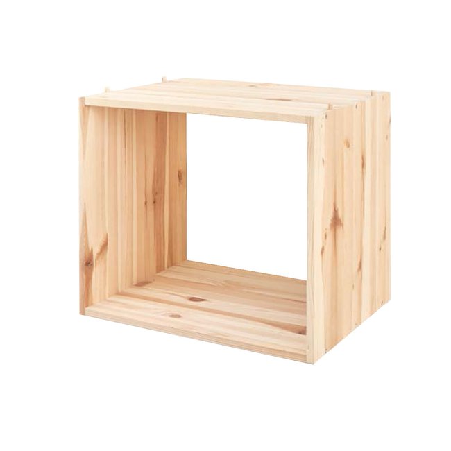 Kubus 6 - Modular solid pine shelf, light wood, EUROPE & NATURE
