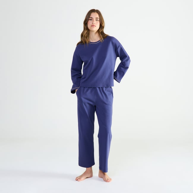 Pyjama col rond en coton MYSTÉRIEUSE - LAURENCE TAVERNIER