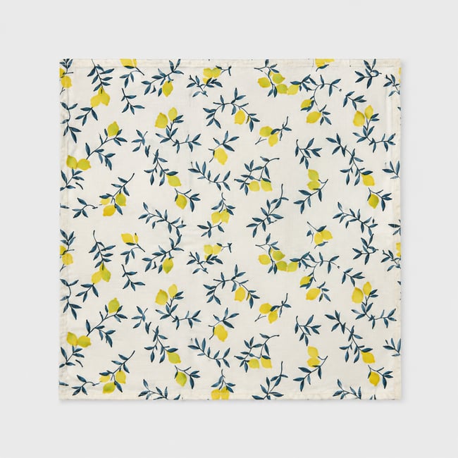 Lot de 6 serviettes de table ZESTE DE CITRON jaune <span itemprop=