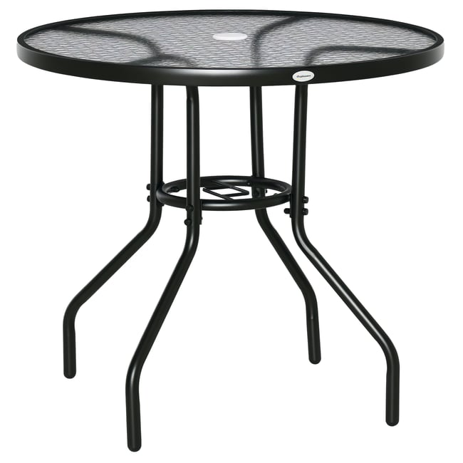 Table de jardin Métal Noir noir <span itemprop=