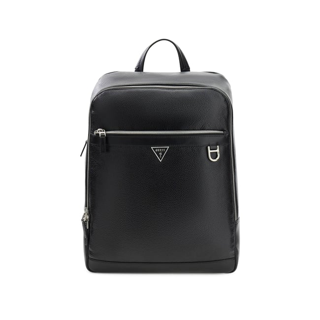Sac À Dos Monaco En Cuir Véritable noir <span itemprop=