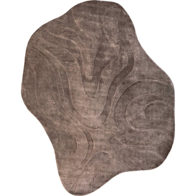 Tapis en viscose doux et intemporel Couleur beige <span itemprop=