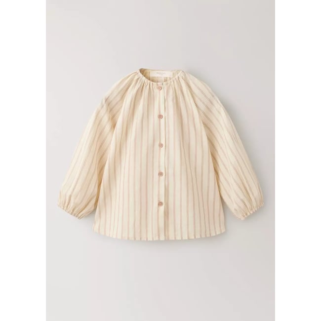 T-shirt de pyjama àrayures nude <span itemprop=