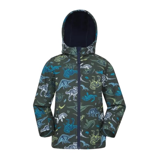 Veste softshell motif/style dinosaures EXODUS vert foncé <span itemprop=