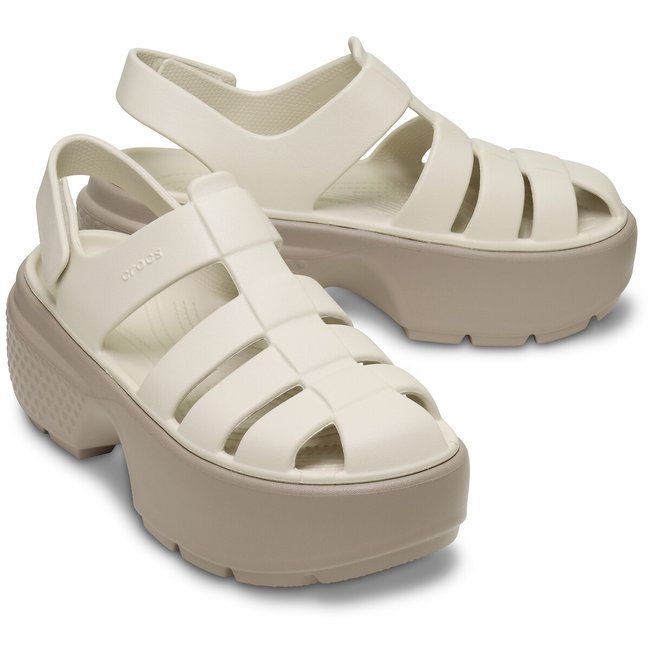Sandales à plateforme Stomp Fisherman ecru <span itemprop=
