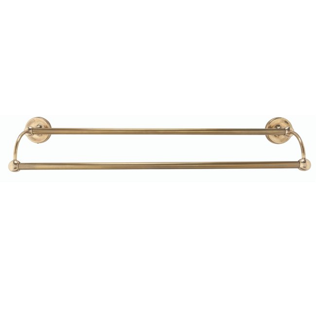 Porte serviettes mural Laiton 2 barres Couleur laiton <span itemprop=
